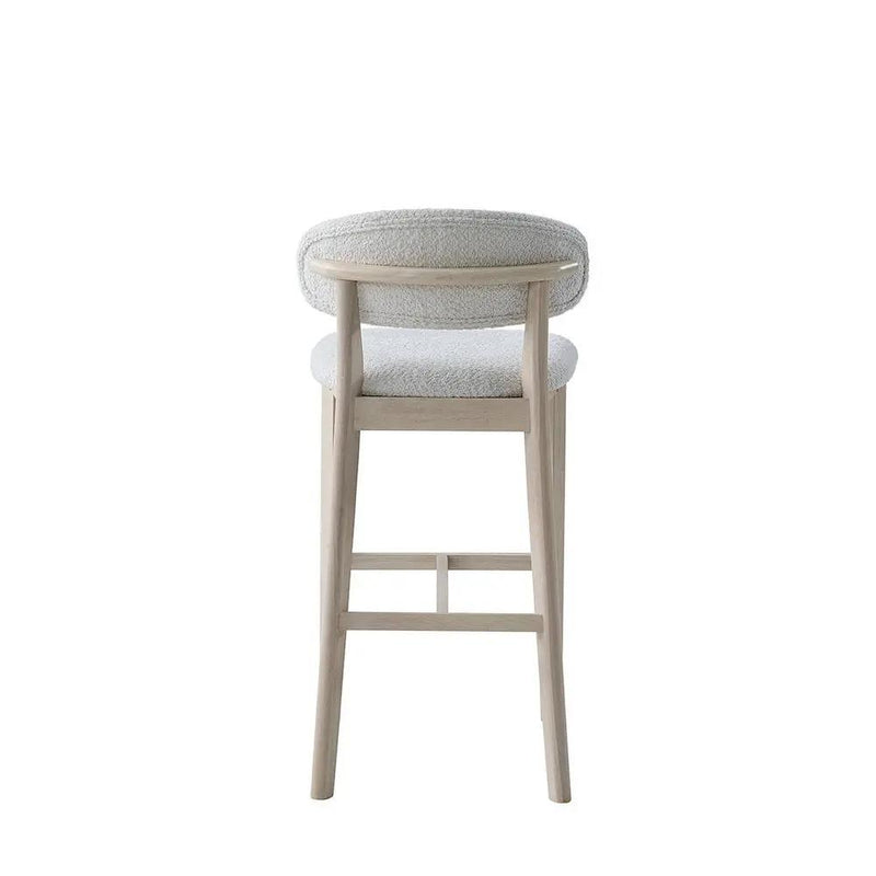 ACTU Bar Stools Set of 2, 30” Upholstered Bar Height Stools, Solid Wood, Mid-Century Modern by ACTU FURNITURE