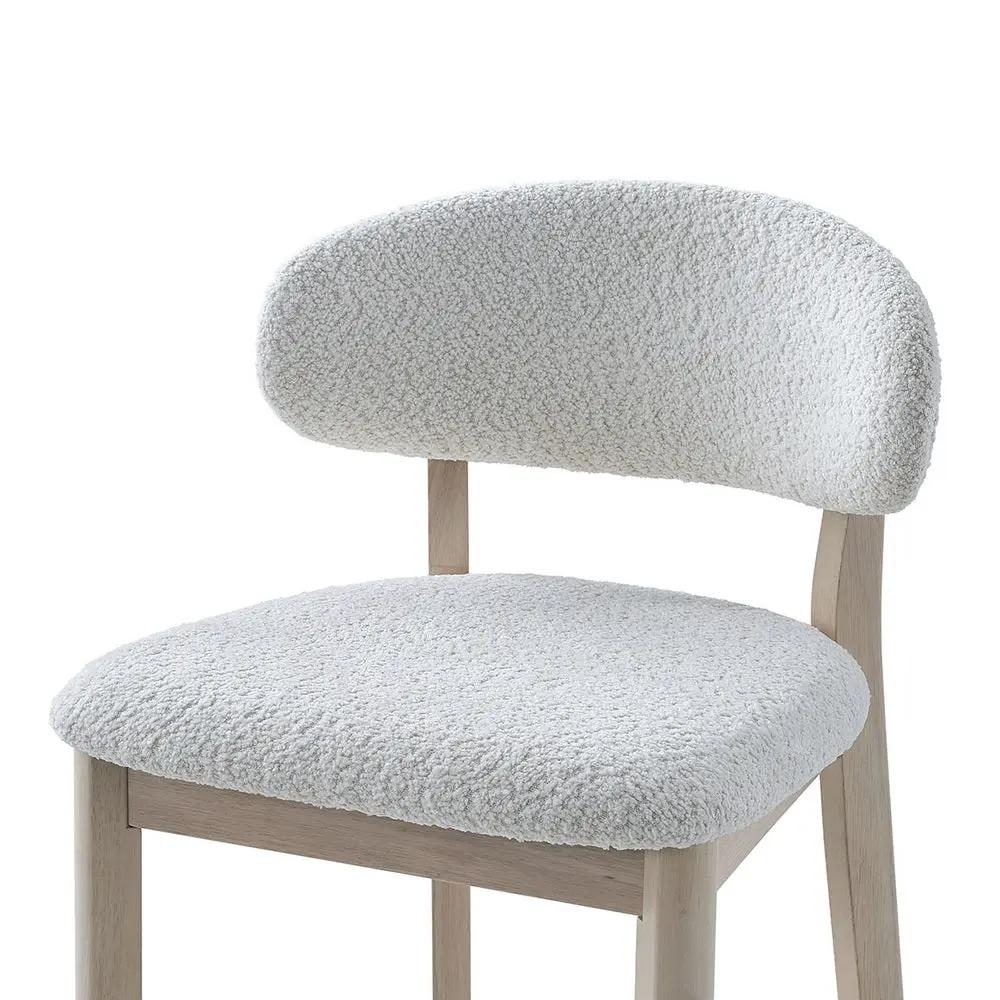 ACTU Bar Stools Set of 2, 30” Upholstered Bar Height Stools, Solid Wood, Mid-Century Modern by ACTU FURNITURE