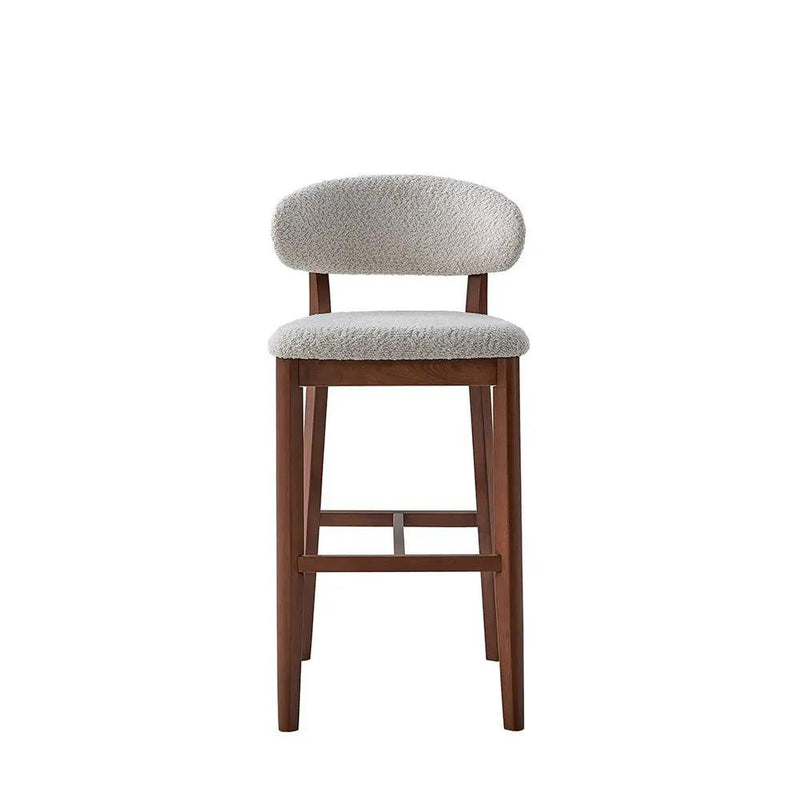 ACTU Bar Stools Set of 2, 30” Upholstered Bar Height Stools, Solid Wood, Mid-Century Modern by ACTU FURNITURE