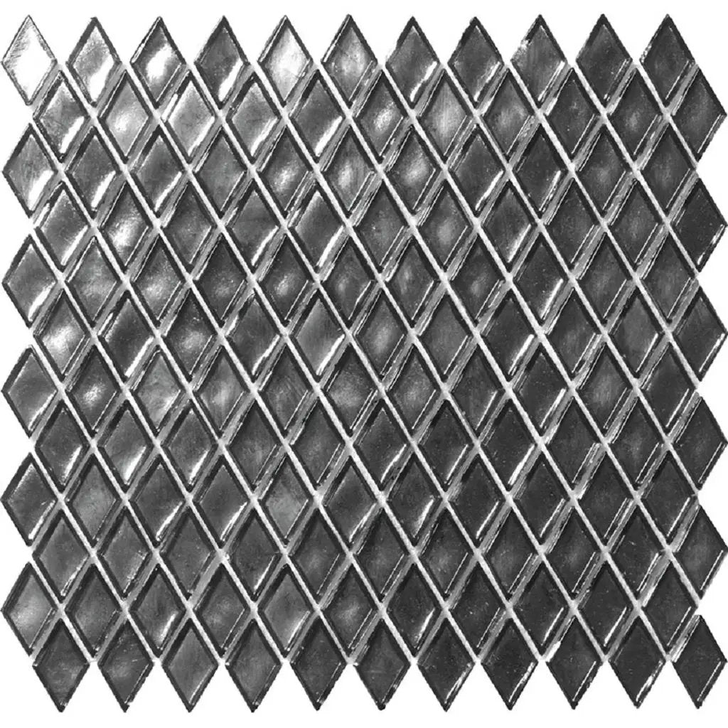 Silver 11x11 Glossy Diamond Glass Mosaic Tile (10 pack, 8.55 sq ft/case) by Apollo Tile