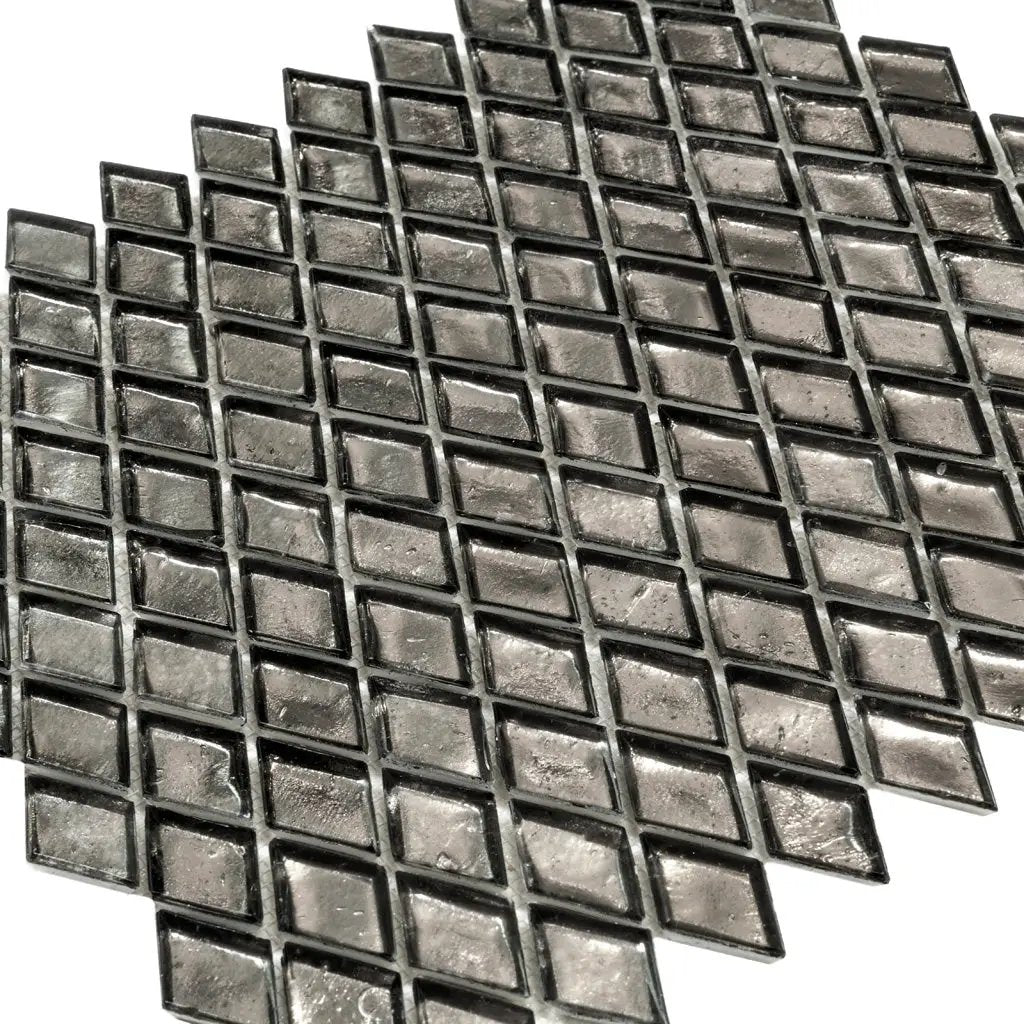 Silver 11x11 Glossy Diamond Glass Mosaic Tile (10 pack, 8.55 sq ft/case) by Apollo Tile