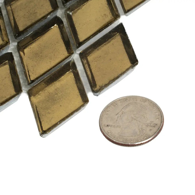 Gold 11x11 Glossy Diamond Glass Mosaic Tile (10 pack, 8.55 sq ft/case) by Apollo Tile