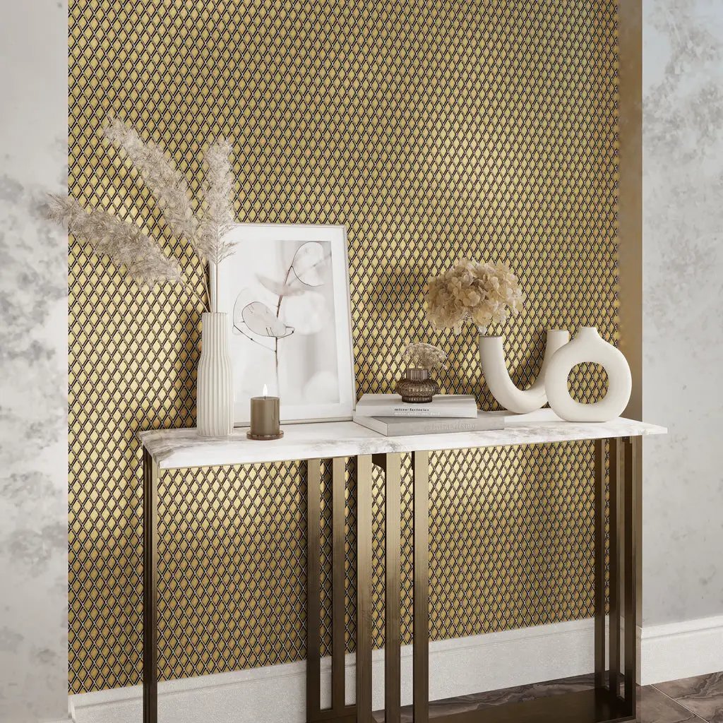 Gold 11x11 Glossy Diamond Glass Mosaic Tile (10 pack, 8.55 sq ft/case) by Apollo Tile