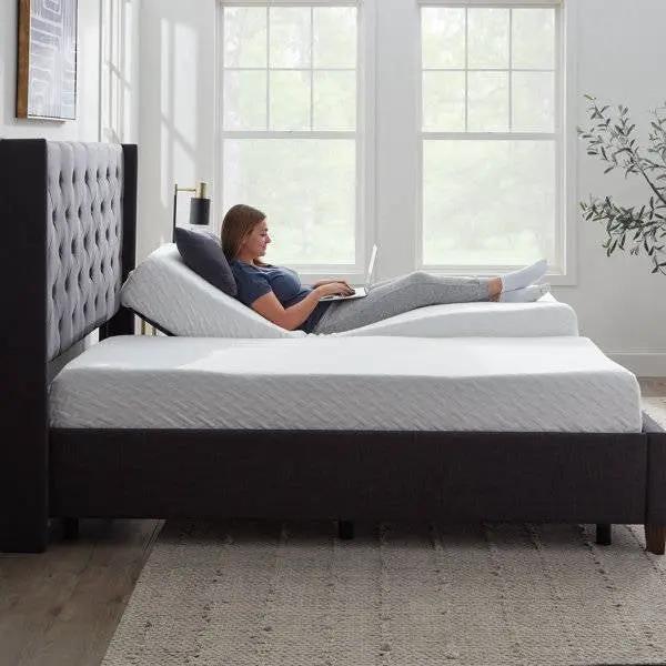 Split King Size Electric Head Foot Adjustable Bed Base with Remote by HomePacific