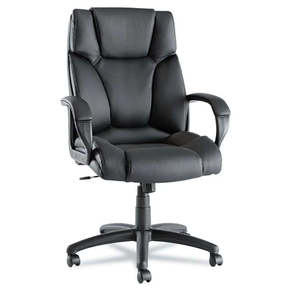 High-Back Swivel Tilt Black Soft Touch Leather Office Chair by HomePacific