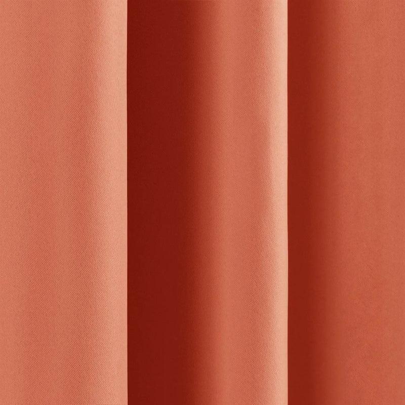 52 x 84 inch Solid Orange Apricot Thermal Blackout Curtain Panels - Set of 2 by HomePacific