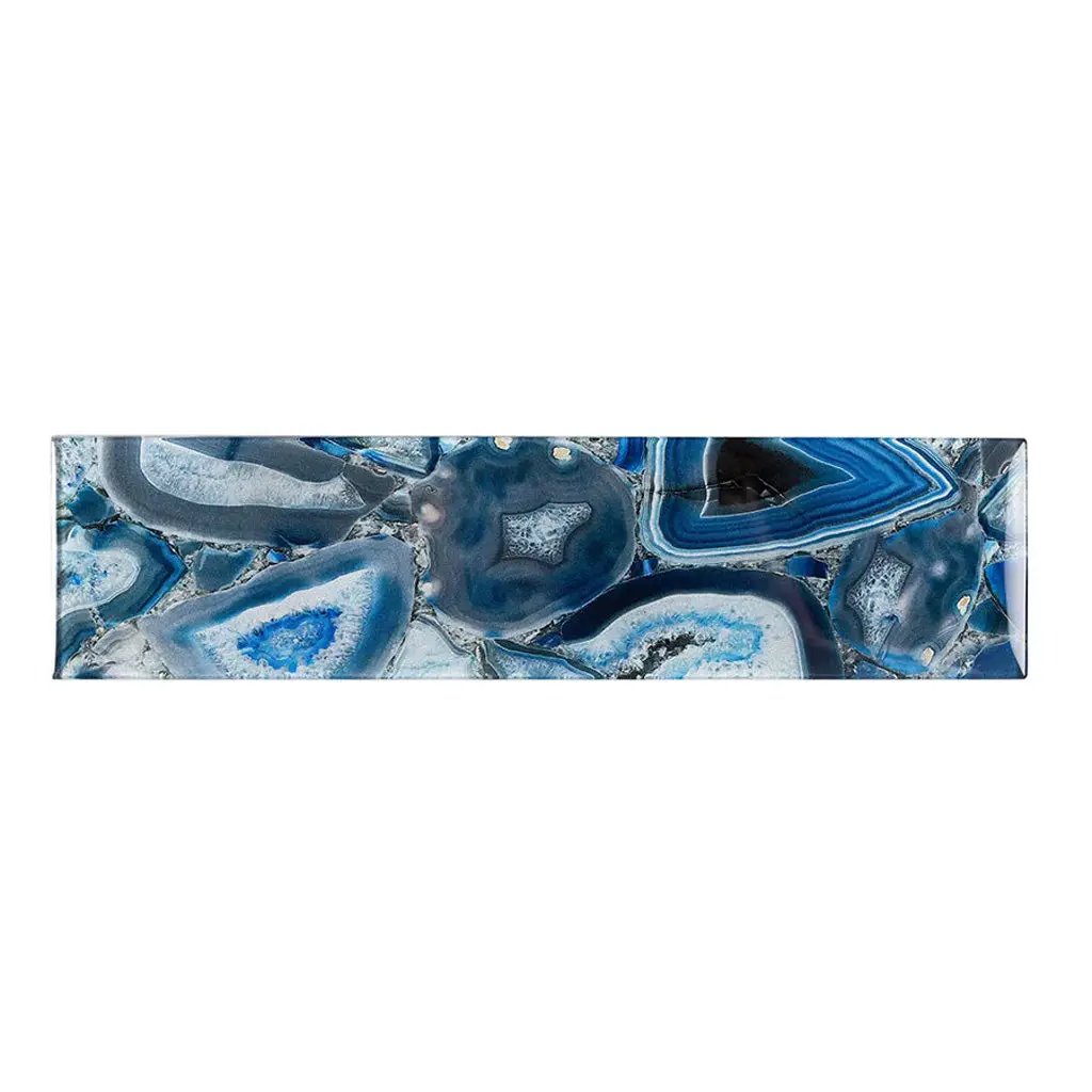 Blue 3x12 Glossy Glass Subway Tile (20 pack, 5 sq ft/case) by Apollo Tile