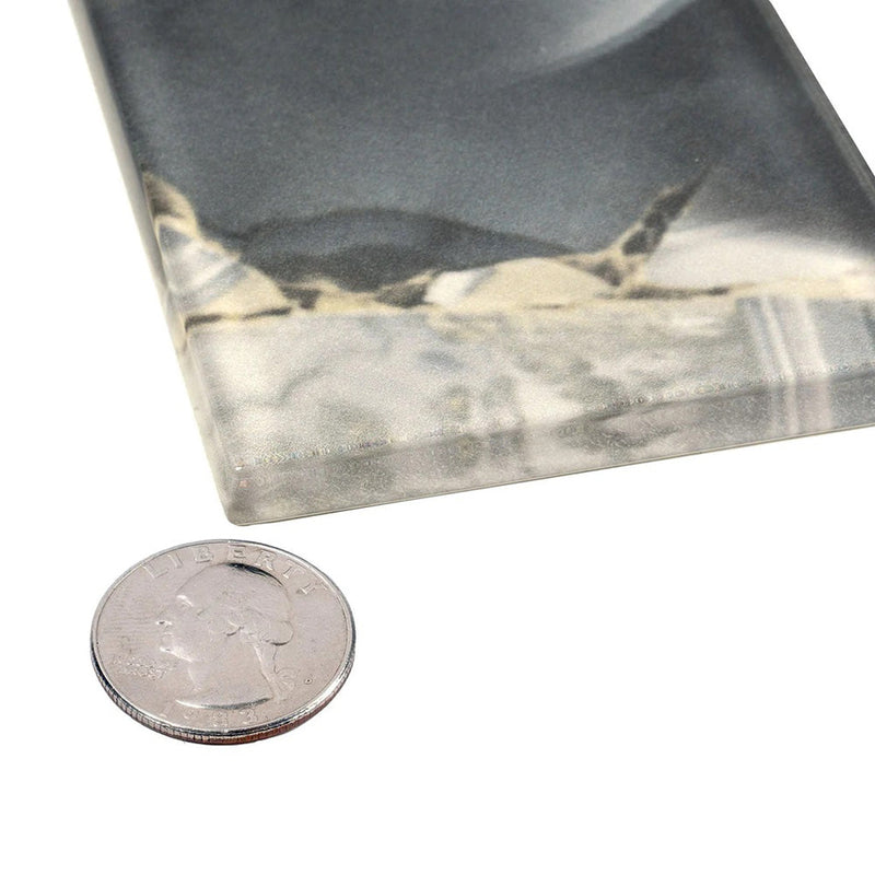 Gray 3x12 Glossy Glass Subway Tile (20 pack, 5 sq ft/case), photo 7 of 11