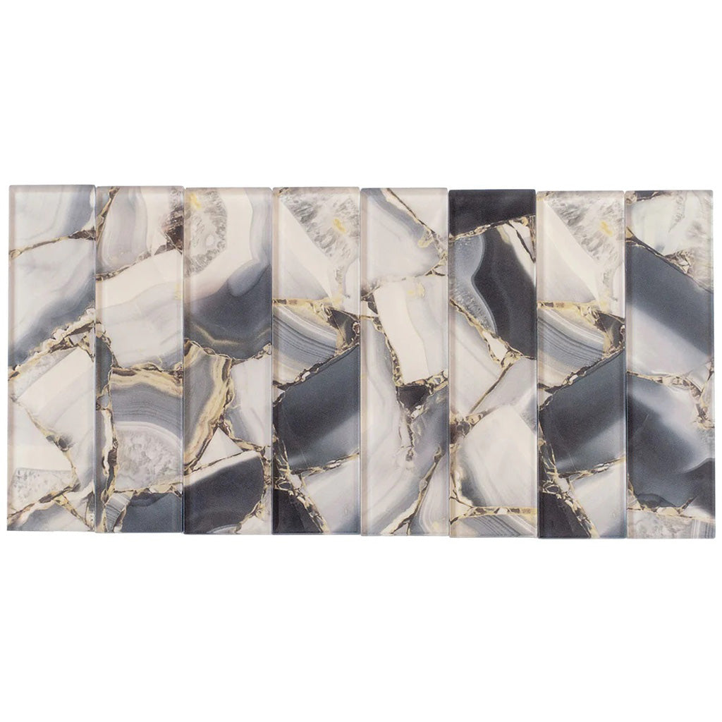 Gray 3x12 Glossy Glass Subway Tile (20 pack, 5 sq ft/case), photo 10 of 11
