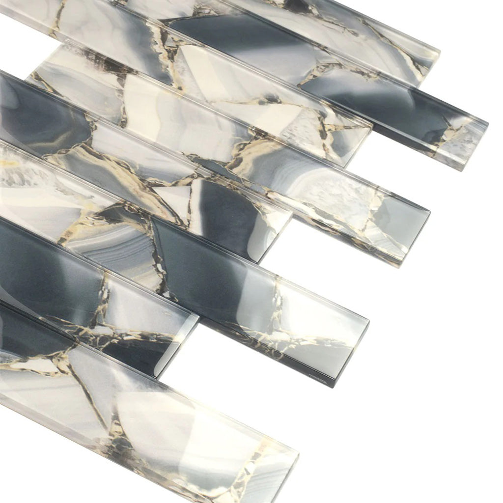 Gray 3x12 Glossy Glass Subway Tile (20 pack, 5 sq ft/case), photo 11 of 11