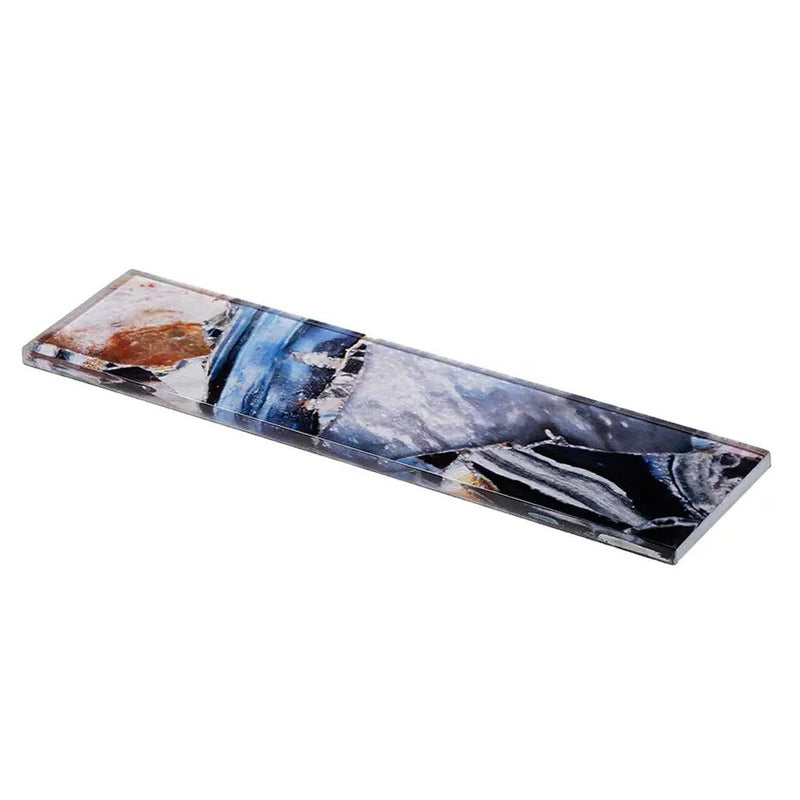 Brown Blue 3x12 Glossy Glass Subway Tile (20 pack, 5 sq ft/case) by Apollo Tile