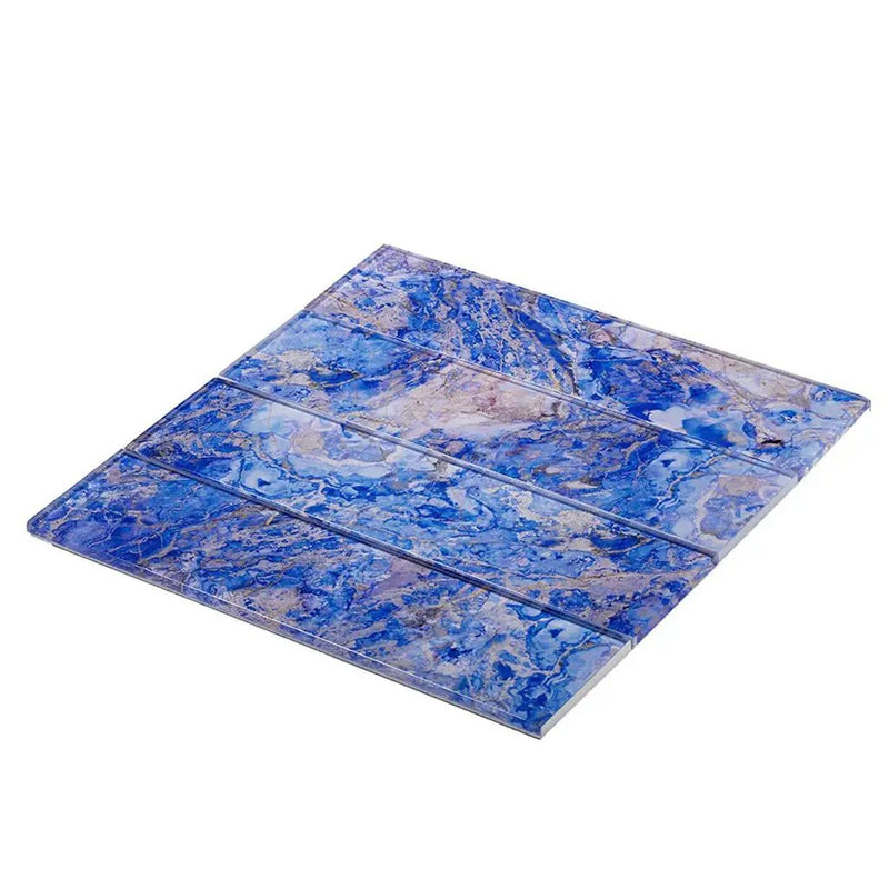 Cobalt Blue 3x12 Glossy Glass Subway Tile (20 pack, 5 sq ft/case) by Apollo Tile