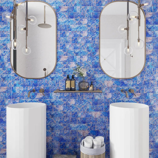 Cobalt Blue 3x12 Glossy Glass Subway Tile (20 pack, 5 sq ft/case)