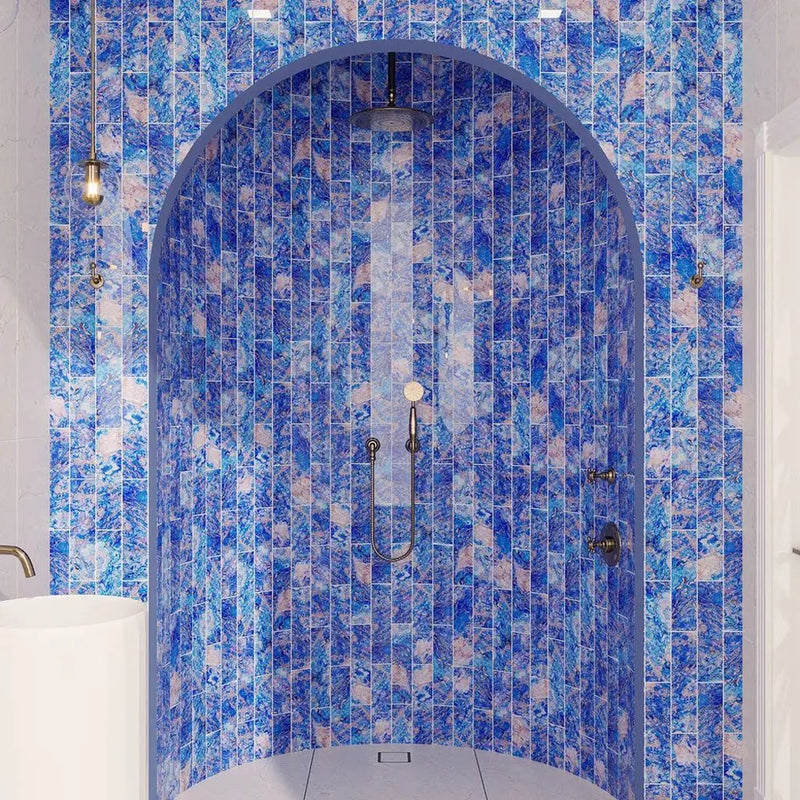 Cobalt Blue 3x12 Glossy Glass Subway Tile (20 pack, 5 sq ft/case) by Apollo Tile