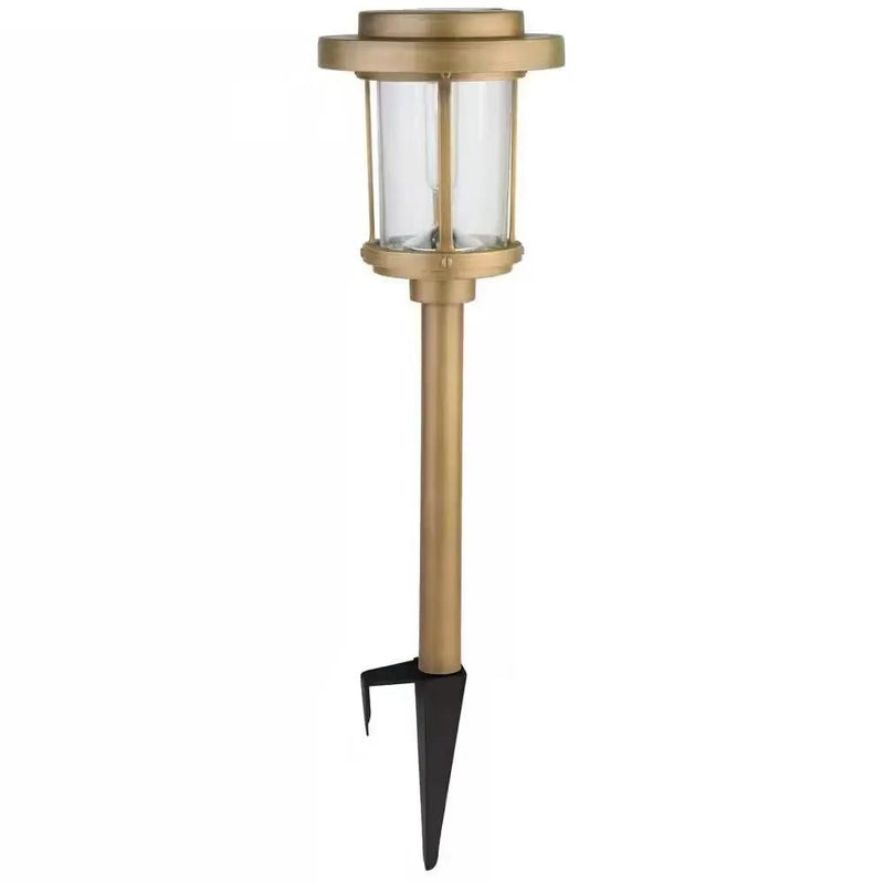 4 Pack - Gold Outdoor Solar LED Light Set - Weather-Resistant Path Yard Lighting by HomePacific