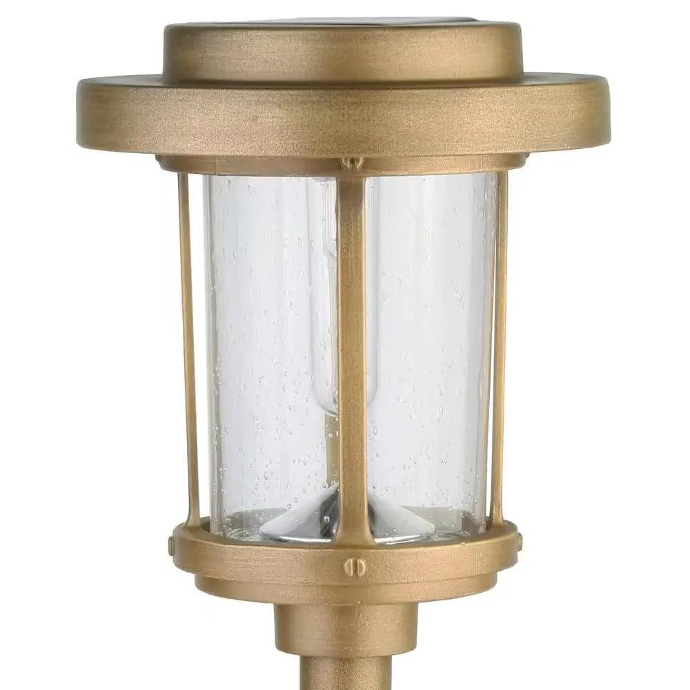 4 Pack - Gold Outdoor Solar LED Light Set - Weather-Resistant Path Yard Lighting by HomePacific