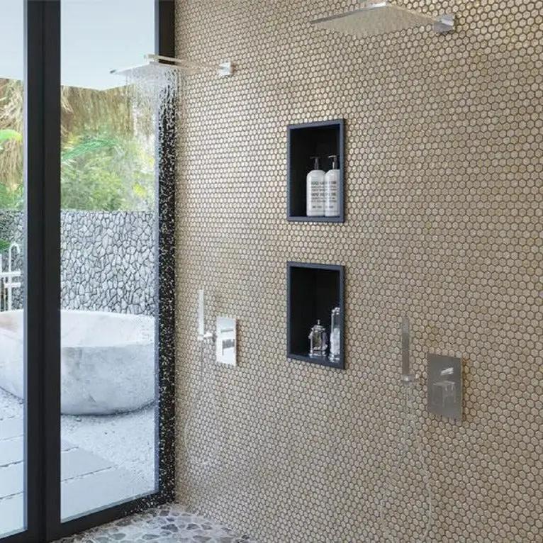 Gold 11x11 Glossy Hexagon Glass Mosaic Tile (10 pack, 8.63 sq ft/case) by Apollo Tile