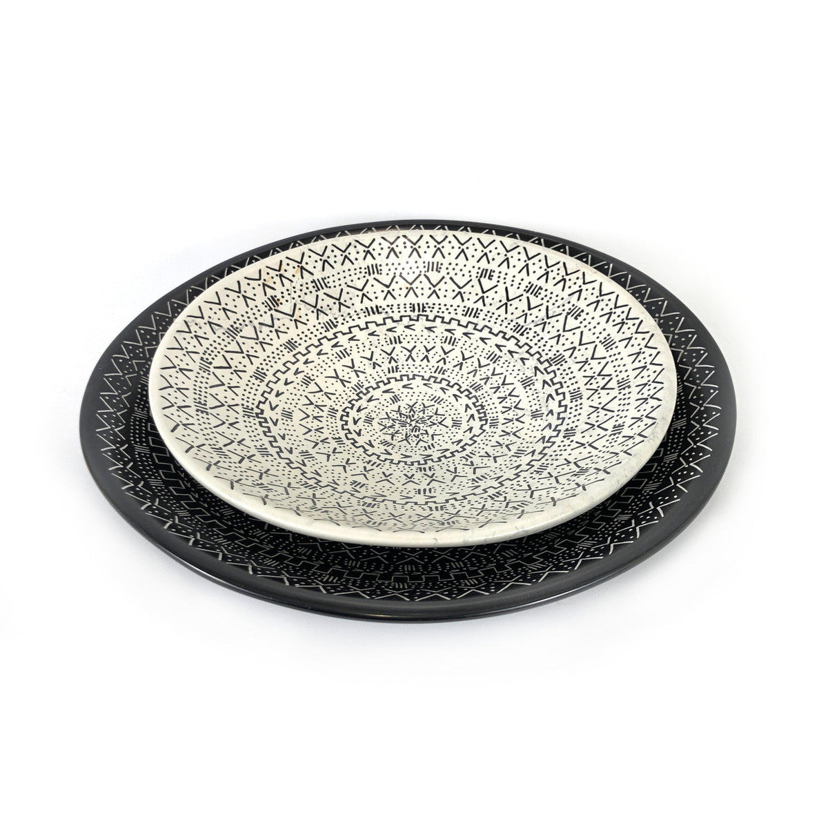 Mud Cloth Natural Platter - 10", photo 3 of 4