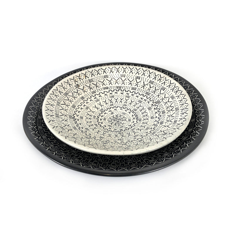 Mud Cloth Natural Platter - 10", photo 3 of 4