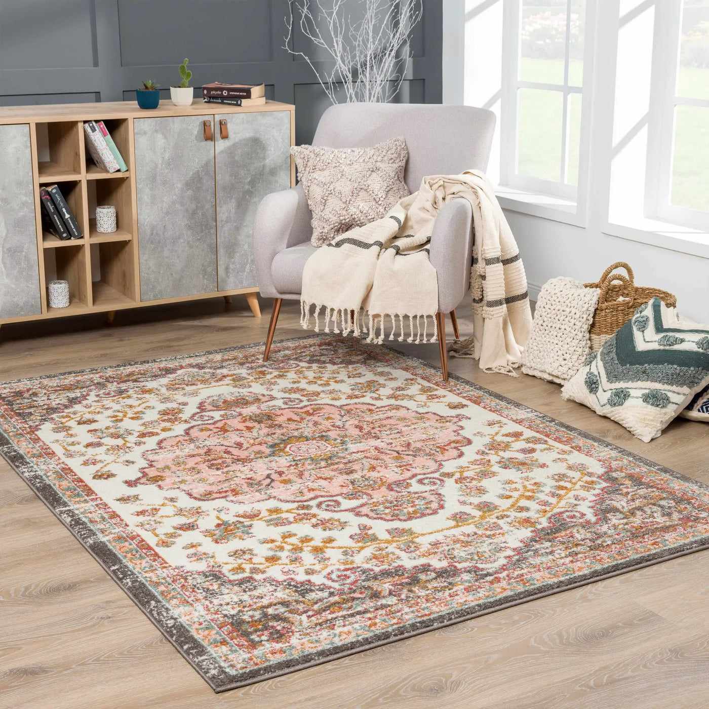 Oark Floral Medallion Area Rug by Boutique Rugs