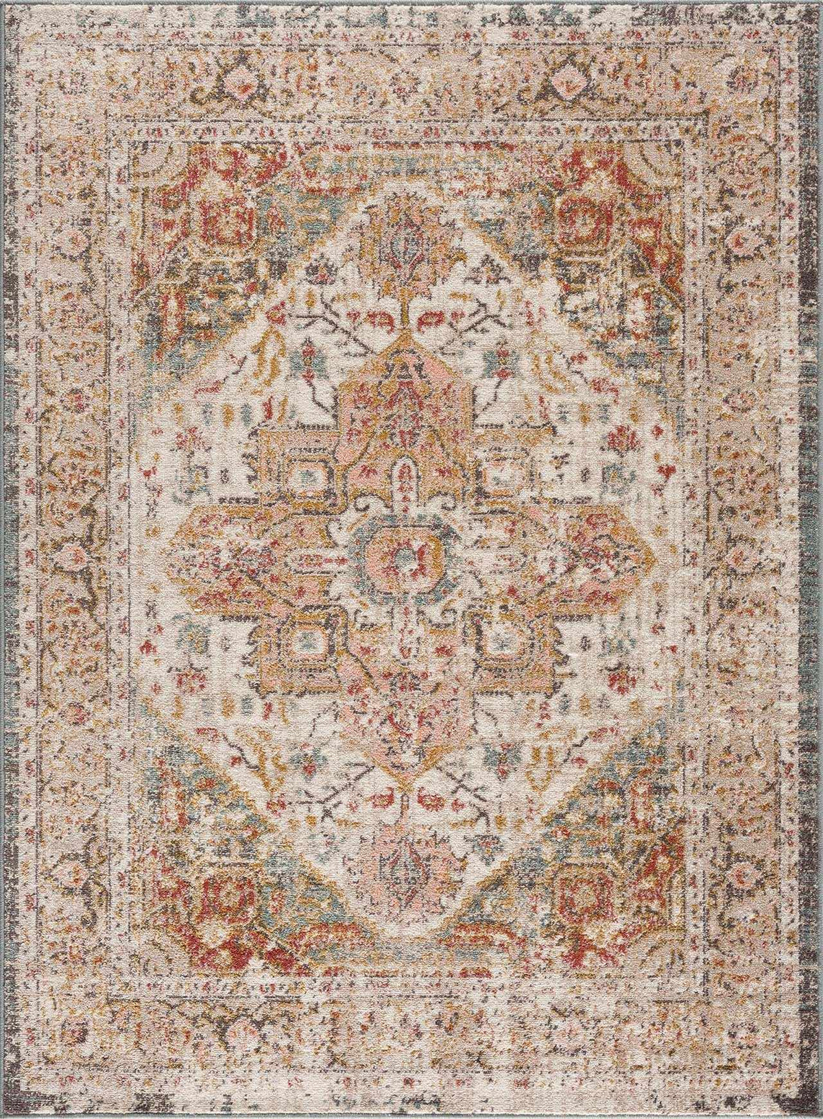 Peeta Brown Medallion Area Rug by Hauteloom