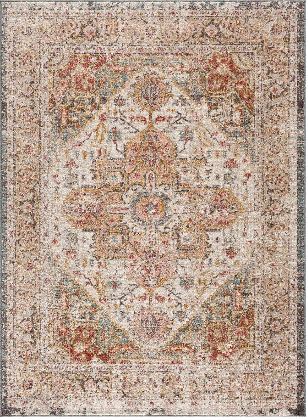 Peeta Brown Medallion Area Rug by Hauteloom