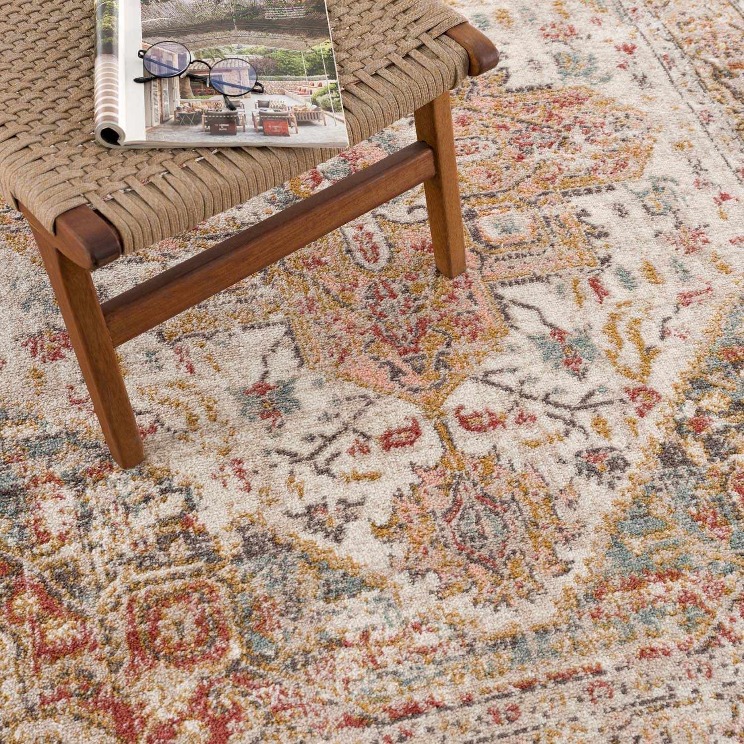 Peeta Brown Medallion Area Rug by Hauteloom