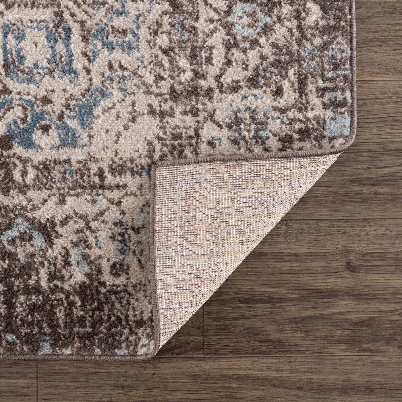 Peeta Dark Brown Medallion Area Rug by Hauteloom