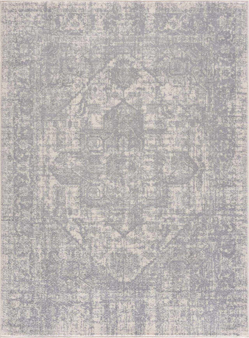 Peeta Gray Medallion Area Rug by Hauteloom