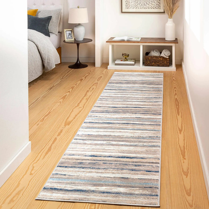 Aldavilla Abstract Striped Area Rug by Boutique Rugs