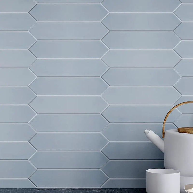 Stone Blue 2x10 Matte Picket Ceramic Tile (44 pack, 5.38 sq ft/case) by Apollo Tile