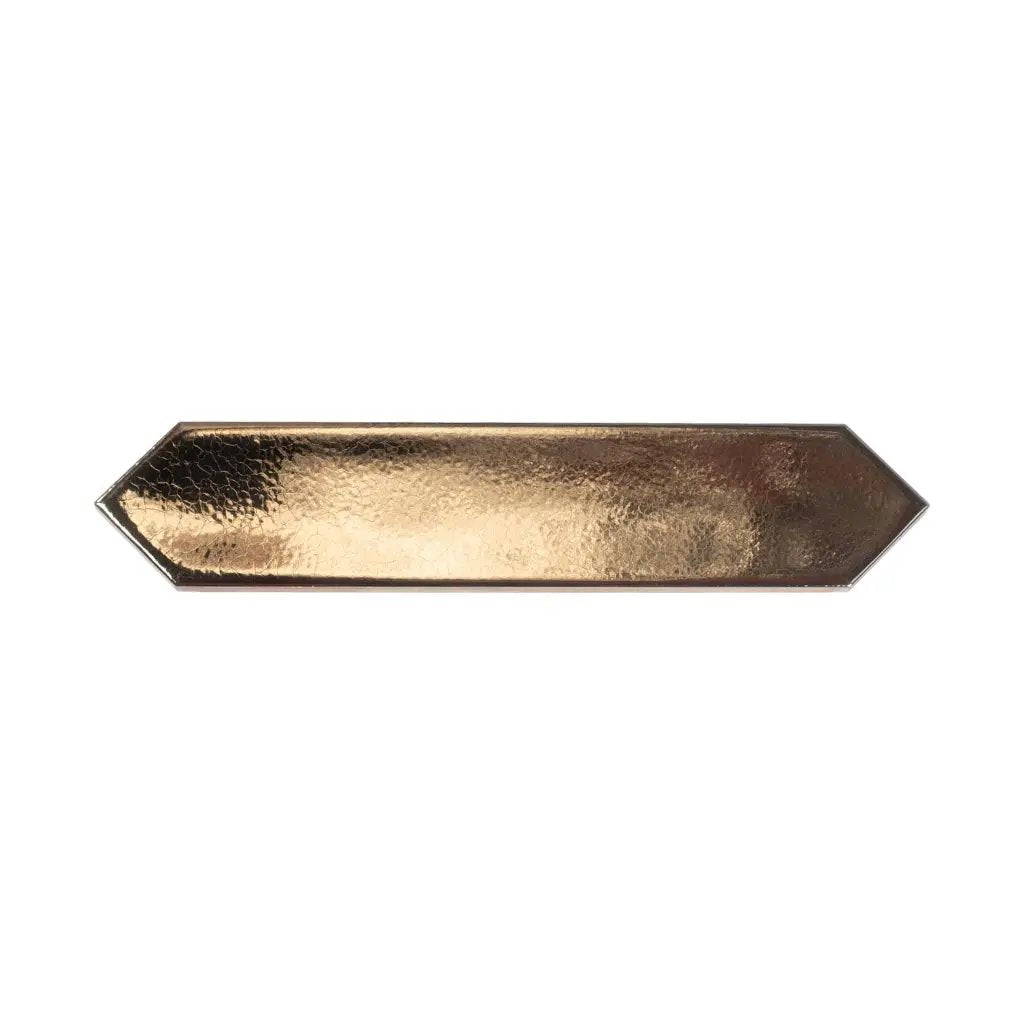 Gold 2x10 Glossy Picket Ceramic Tile (44 pack, 5.38 sq ft/case) by Apollo Tile