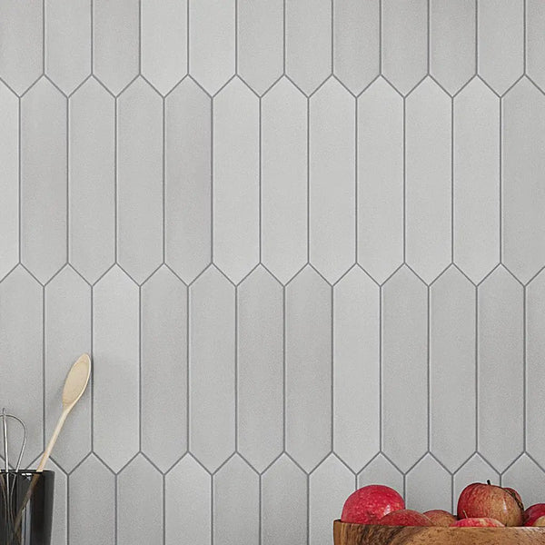 Gray 2x10 Matte Picket Ceramic Tile (44 pack, 5.38 sq ft/case)
