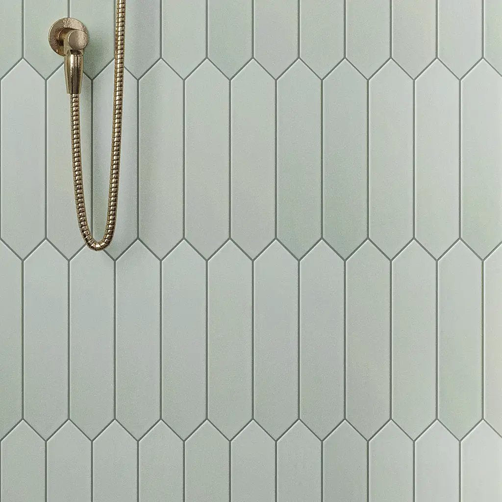 Tea Green 2x10 Matte Picket Ceramic Tile (44 pack, 5.38 sq ft/case) by Apollo Tile