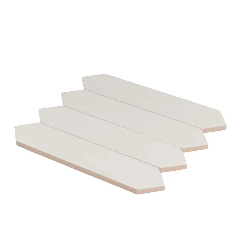 Cotton White 2x10 Matte Picket Ceramic Tile (44 pack, 5.38 sq ft/case) by Apollo Tile