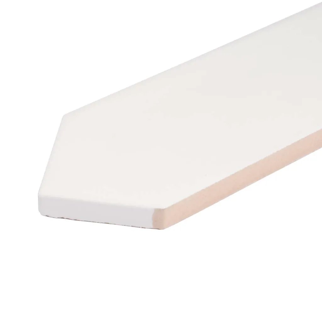 Cotton White 2x10 Matte Picket Ceramic Tile (44 pack, 5.38 sq ft/case) by Apollo Tile