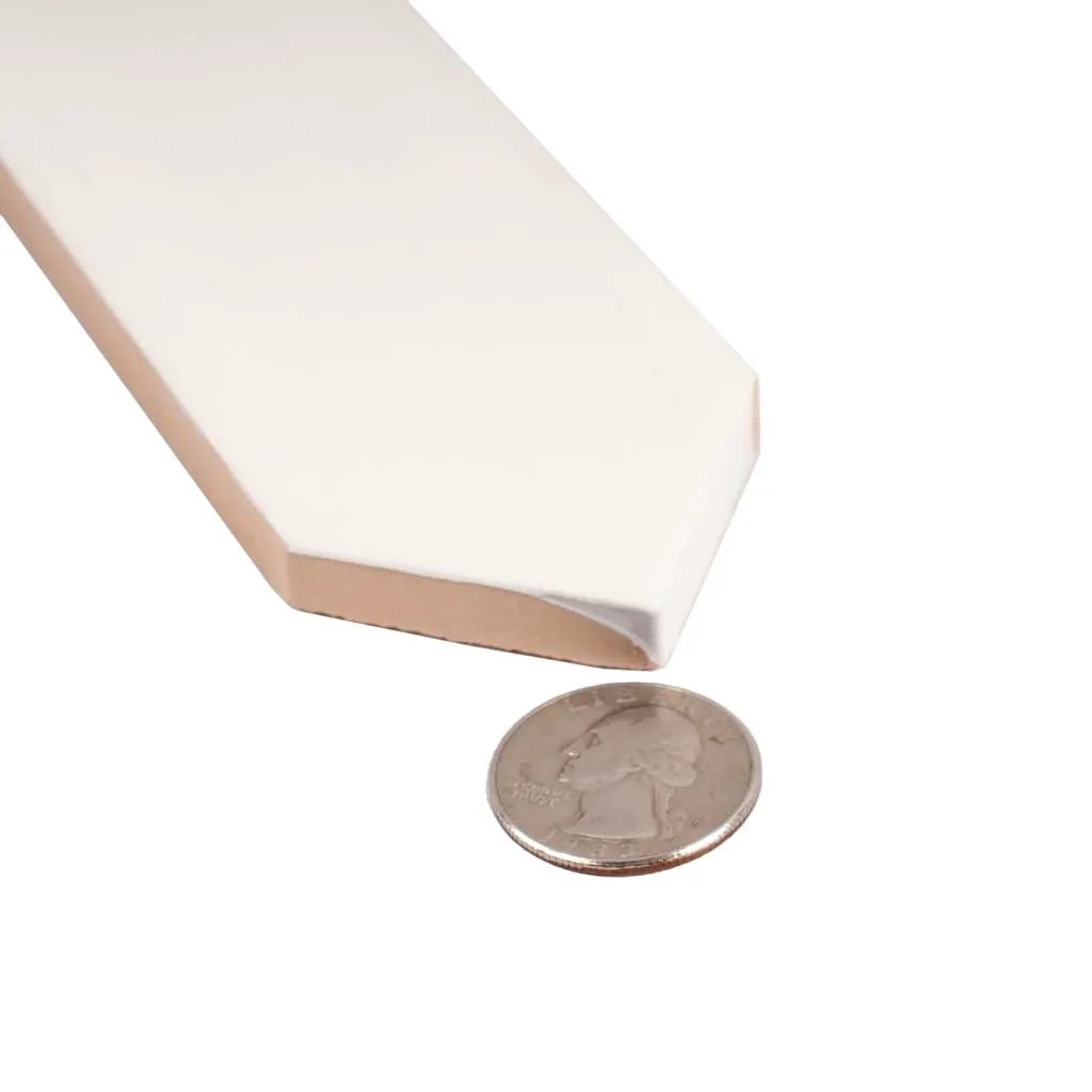 Cotton White 2x10 Matte Picket Ceramic Tile (44 pack, 5.38 sq ft/case) by Apollo Tile
