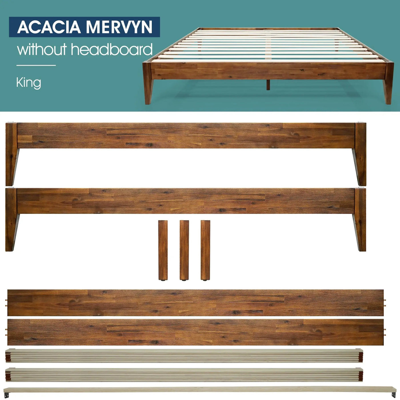 Mervyn Solid Wood Bed Frame by Megsu
