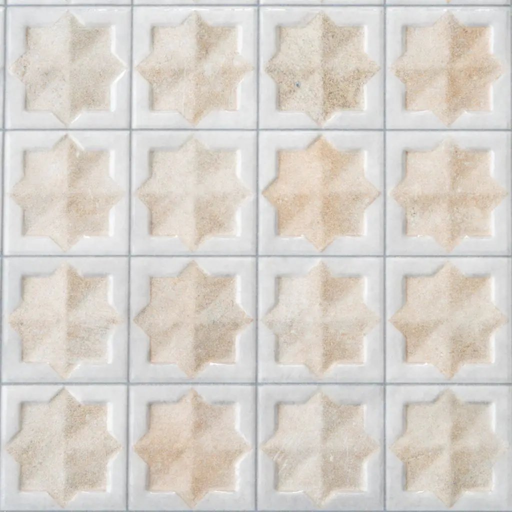 Ice White Beige 12x22 Matte Glossy Rectangle with Star Details Porcelain Large Format Tile (7 pack, 13.03 sq ft/case) by Apollo Tile