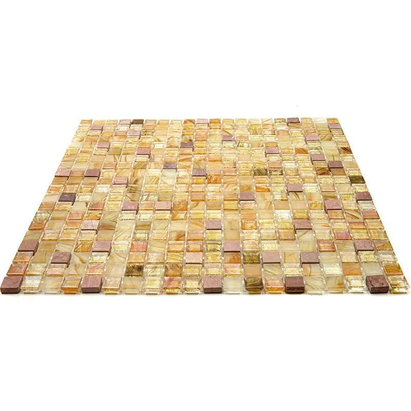 Beige Pearl 12x12 Glossy Uniform Square Glass Mosaic Tile (20 pack, 18.69 sq ft/case) by Apollo Tile