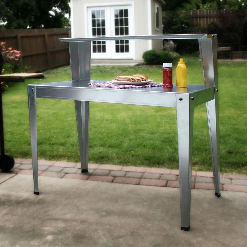 Galvanized Steel Potting Bench Garden Workstation Rack Table by HomePacific