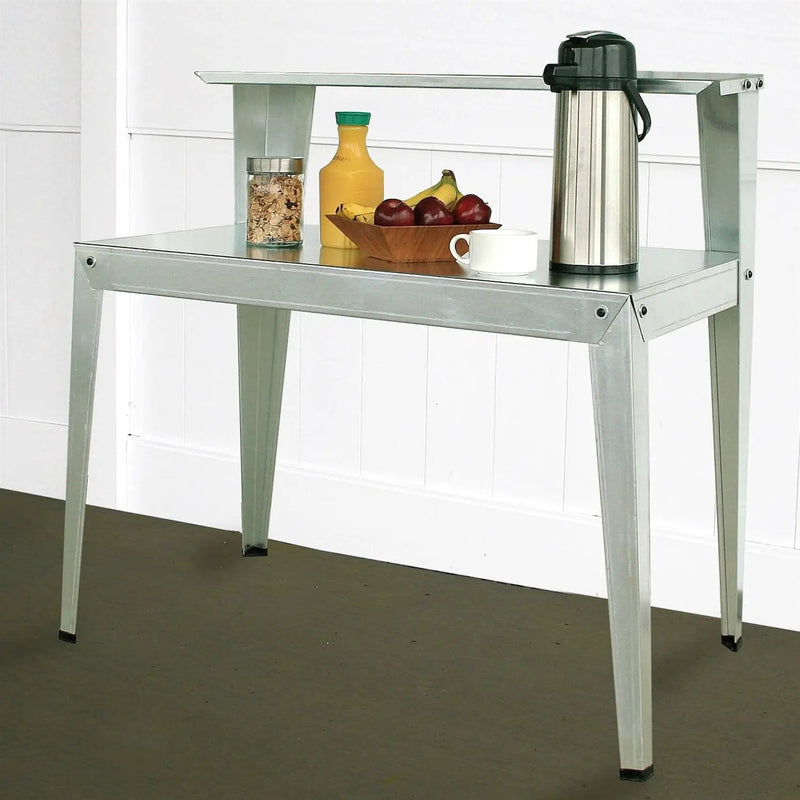 Galvanized Steel Potting Bench Garden Workstation Rack Table by HomePacific