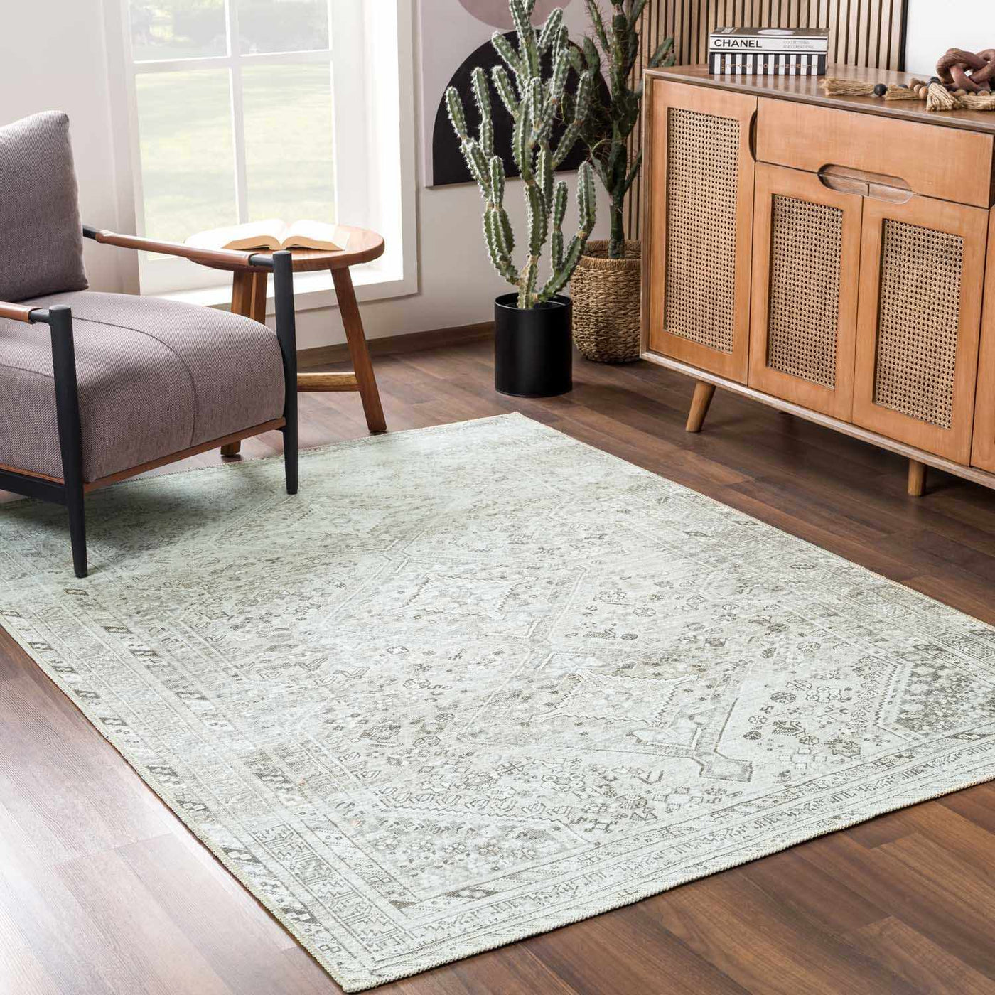 Barny Sage Flat Pile Washable Rug by Boutique Rugs