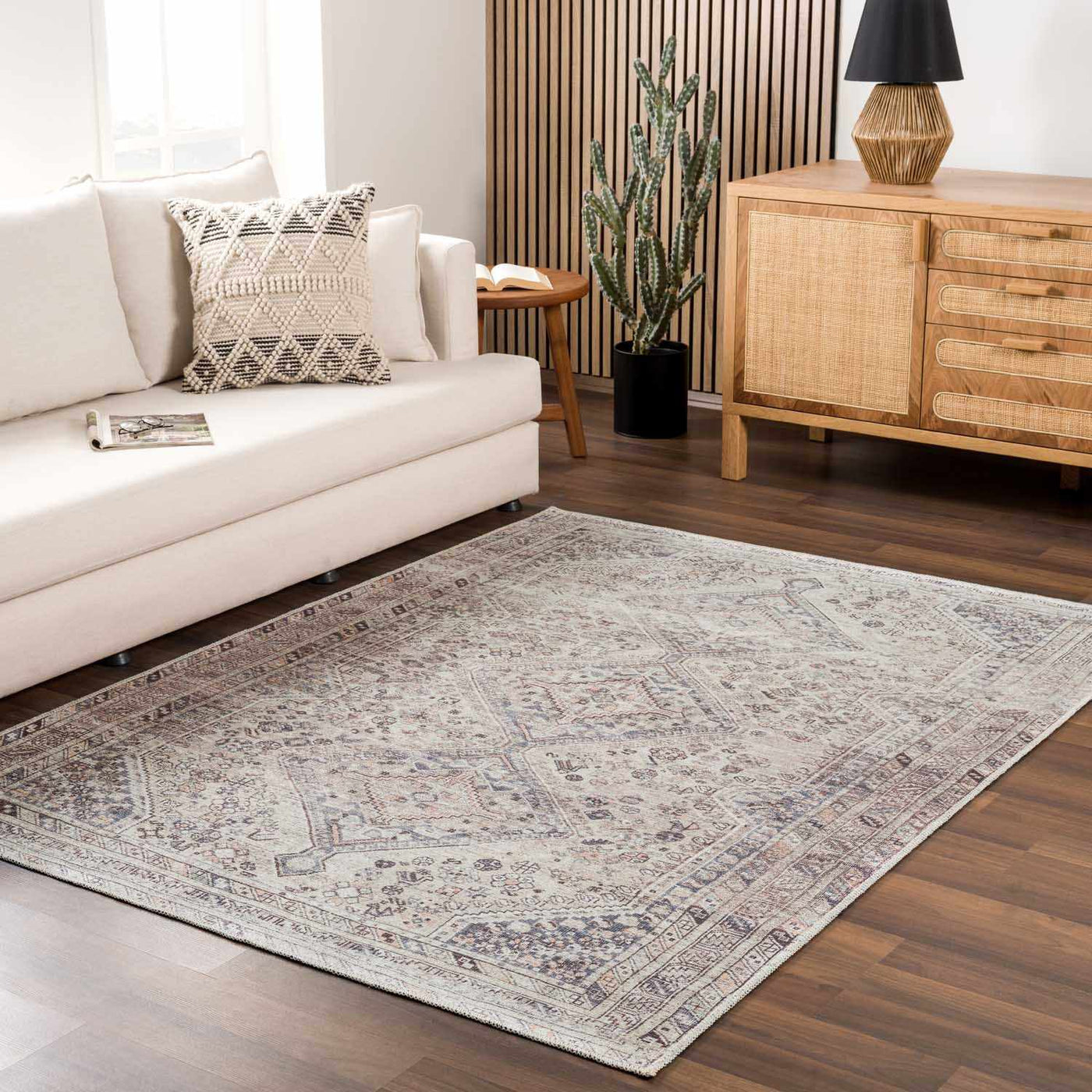 Barny Tan Washable Area Rug by Boutique Rugs