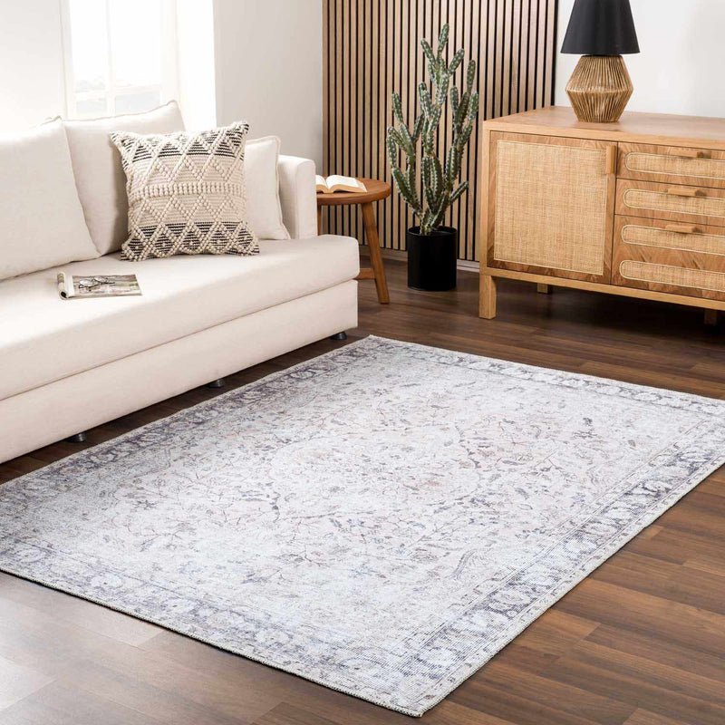 Haile Green & Pink Washable Area Rug - Clearance by Boutique Rugs