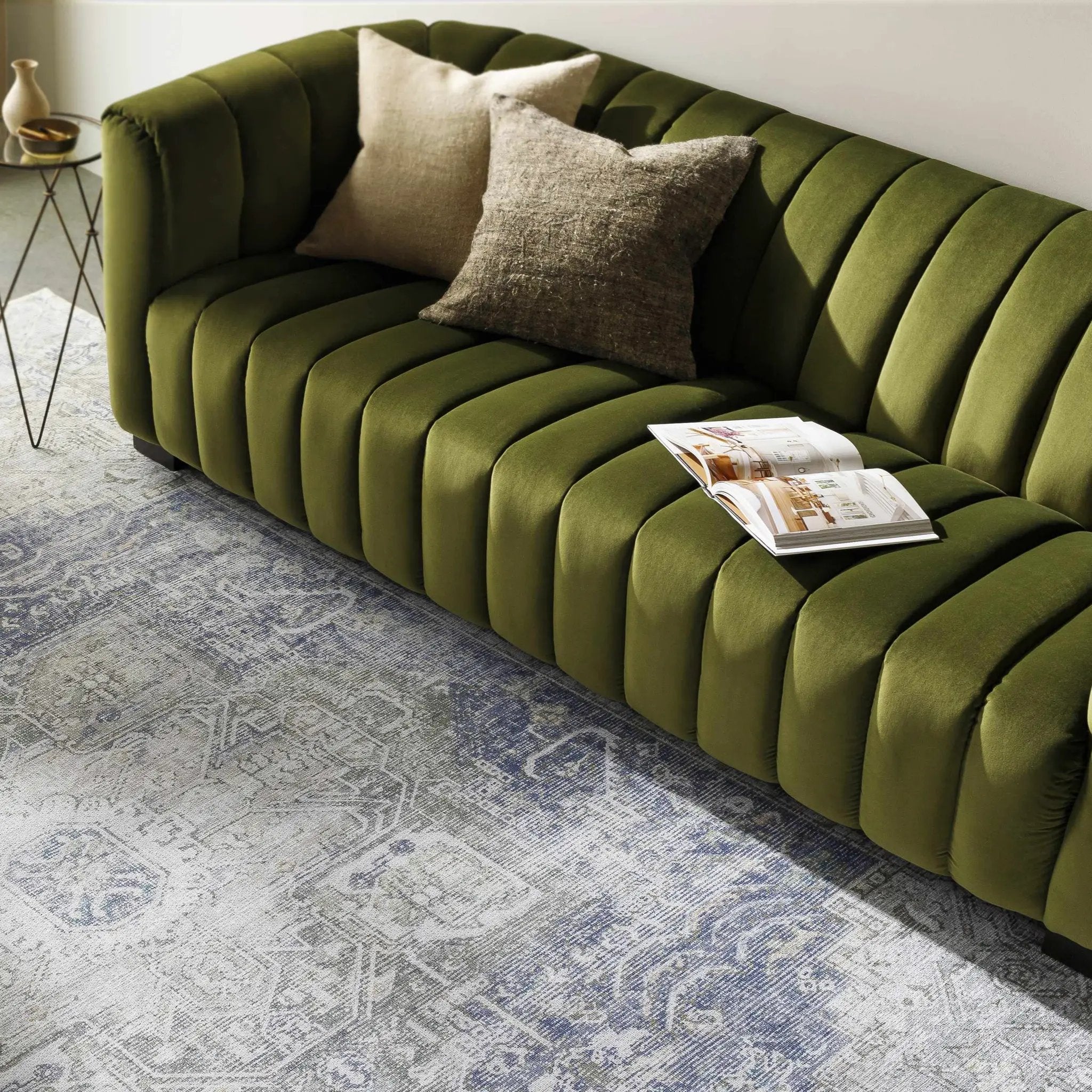 Rosman Olive Washable Area Rug by Hauteloom