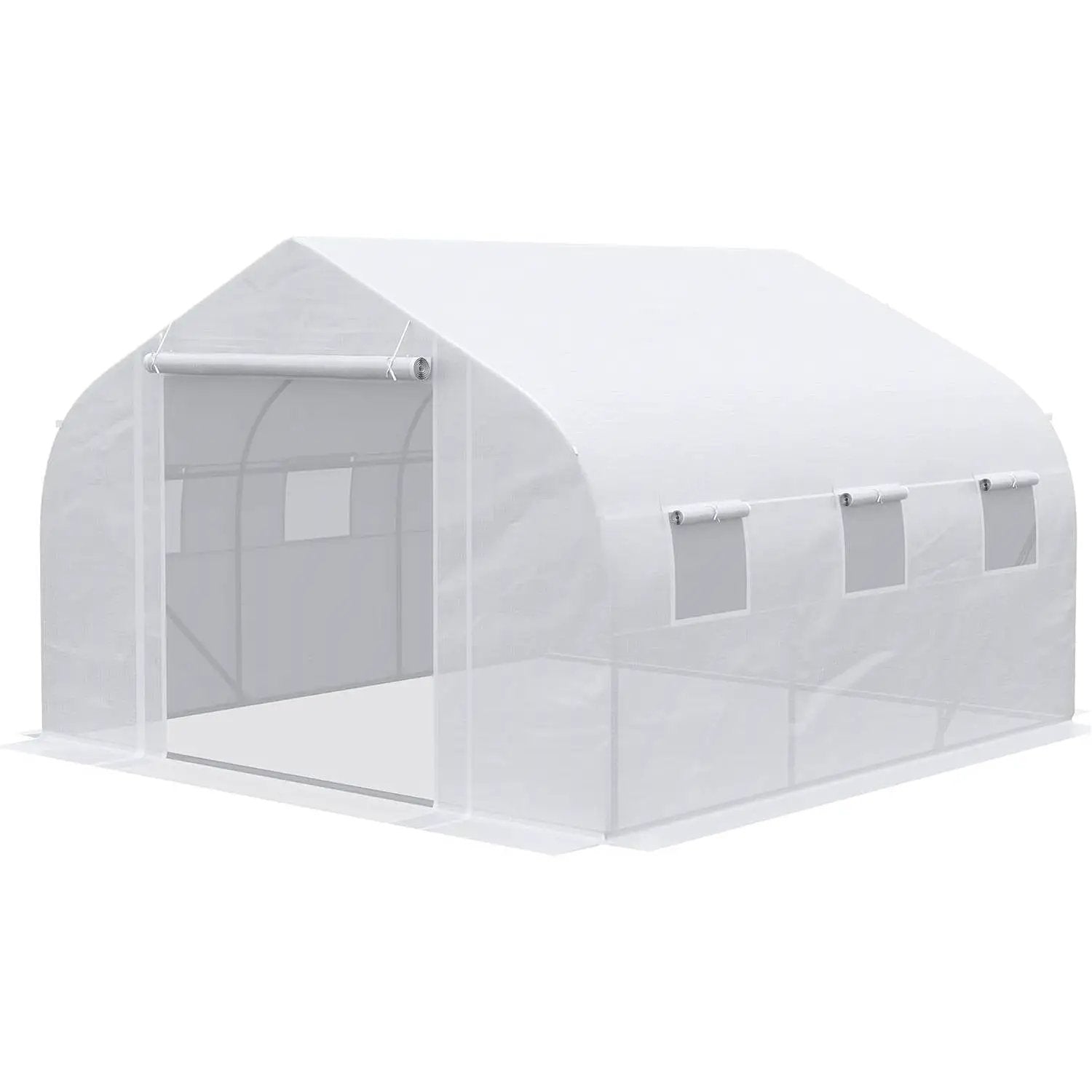 Greenhouse w/ White PE Cover and Heavy Duty Steel Frame 11.5' x 10' x 6.5' by HomePacific