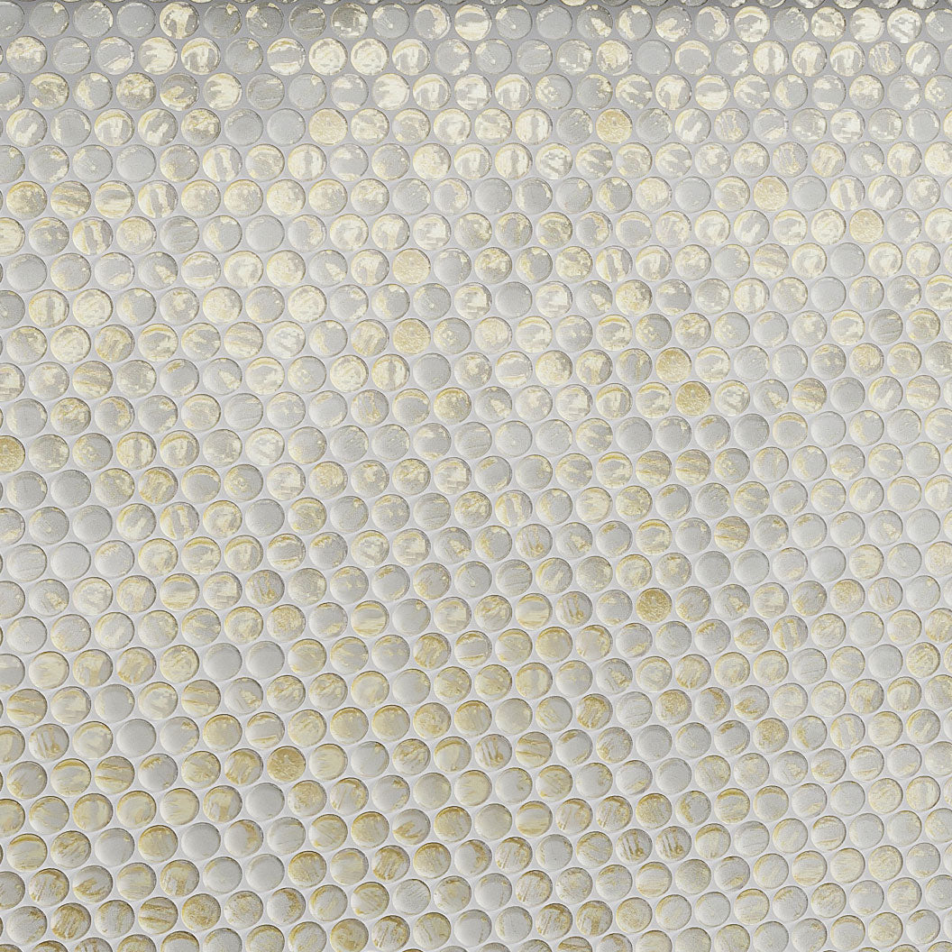 Majeste Gold 12x12 Glossy Penny Round Glass Mosaic Tile (10 pack, 10.34 sq ft/case), photo 2 of 12
