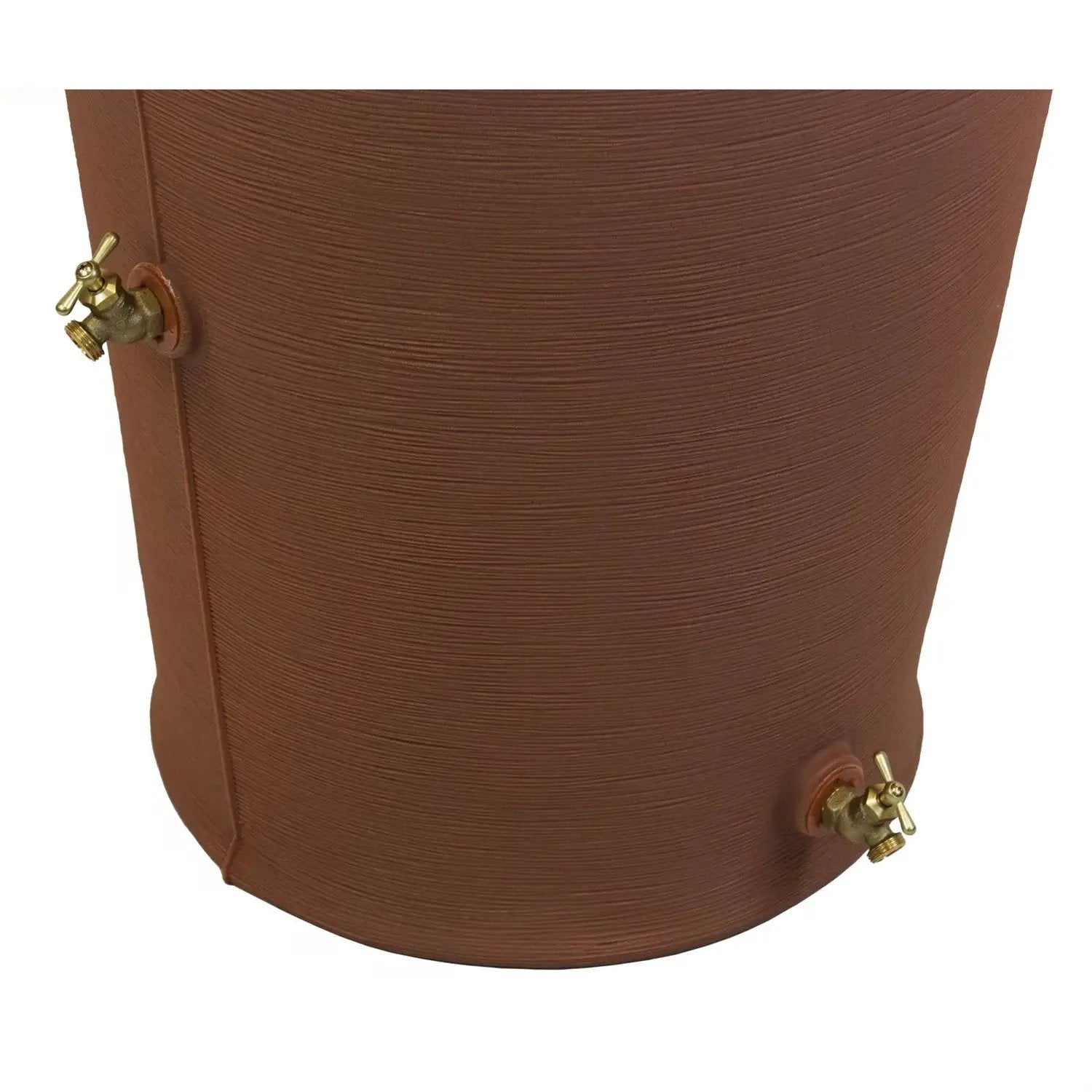 Terra Cotta 50-Gallon Plastic Urn Rain Barrel with Planter Top by HomePacific