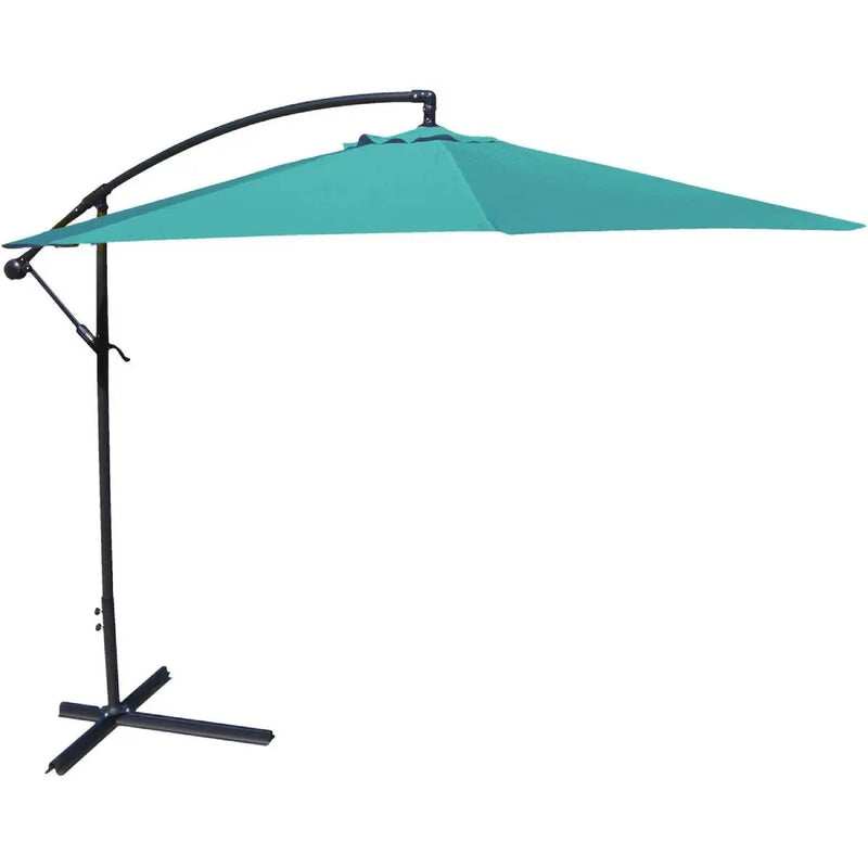 10-Ft Offset Cantilever Patio Umbrella with Aruba Teal Canopy by HomePacific